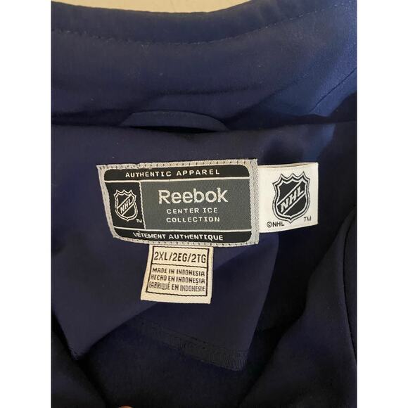 Reebok Columbus Blue Jackets Men's Zip Up Jacket 2XL Blue Red NHL Apparel Team - Picture 3 of 9